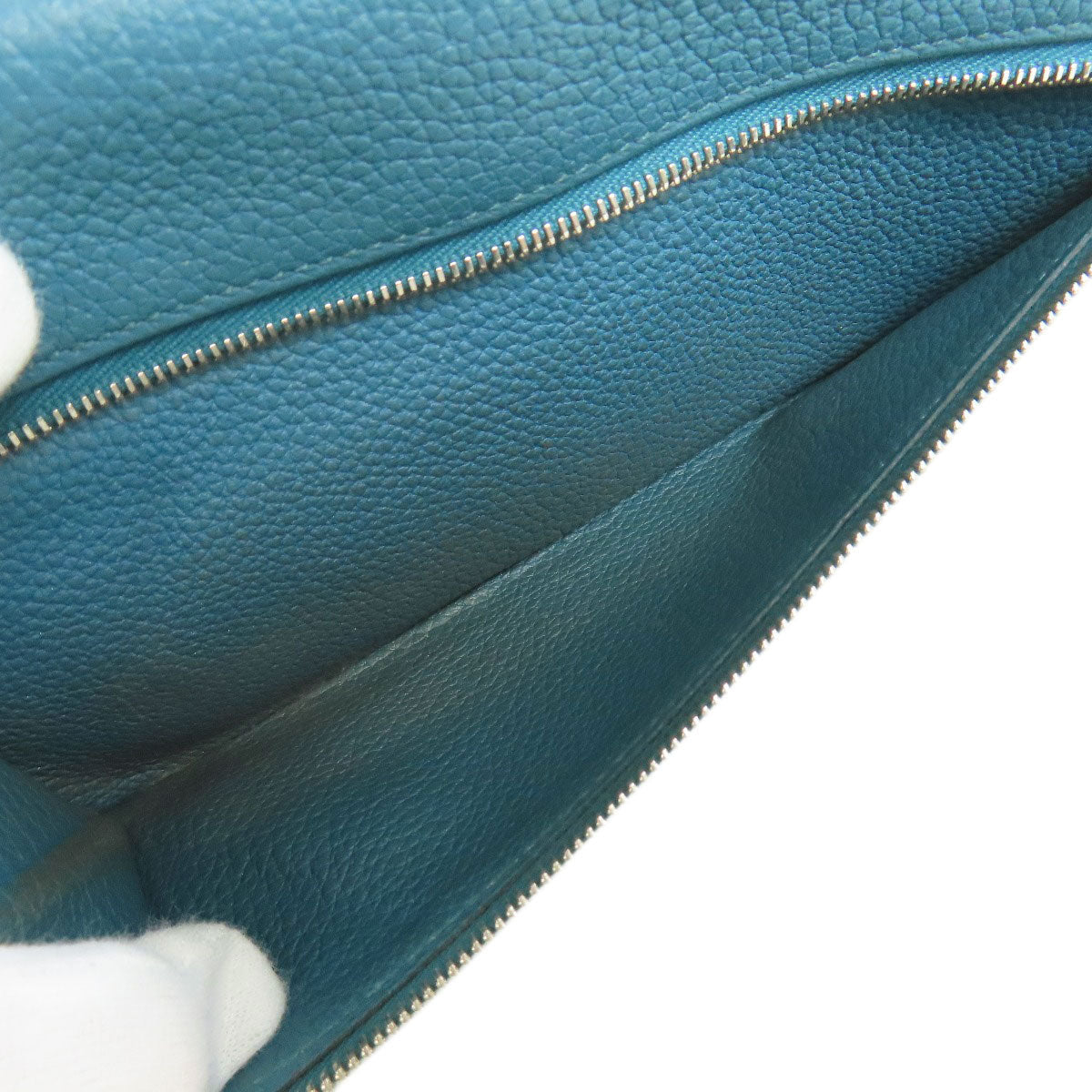 HERMES Dogon Long SilverHardware Long wallet (with coin pocket) Taurillon Clemence Ladies [Used]