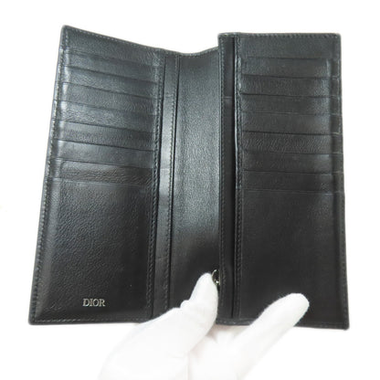 CHRISTIAN DIOR logo Long wallet (with coin pocket) Leather Ladies [Used]