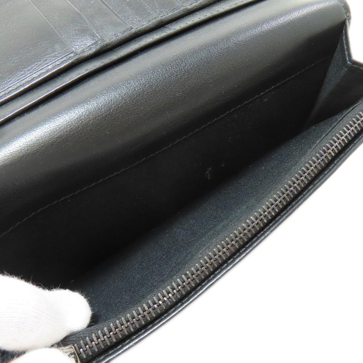 CHRISTIAN DIOR logo Long wallet (with coin pocket) Leather Ladies [Used]