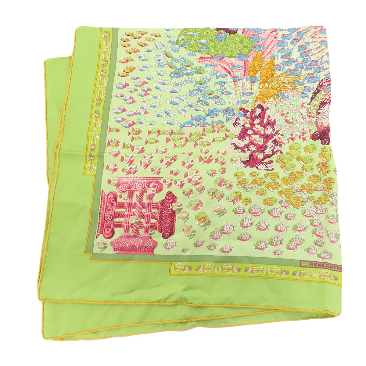 HERMES Carre90 Atlantic Encounter Scarf Silk Ladies [Used]