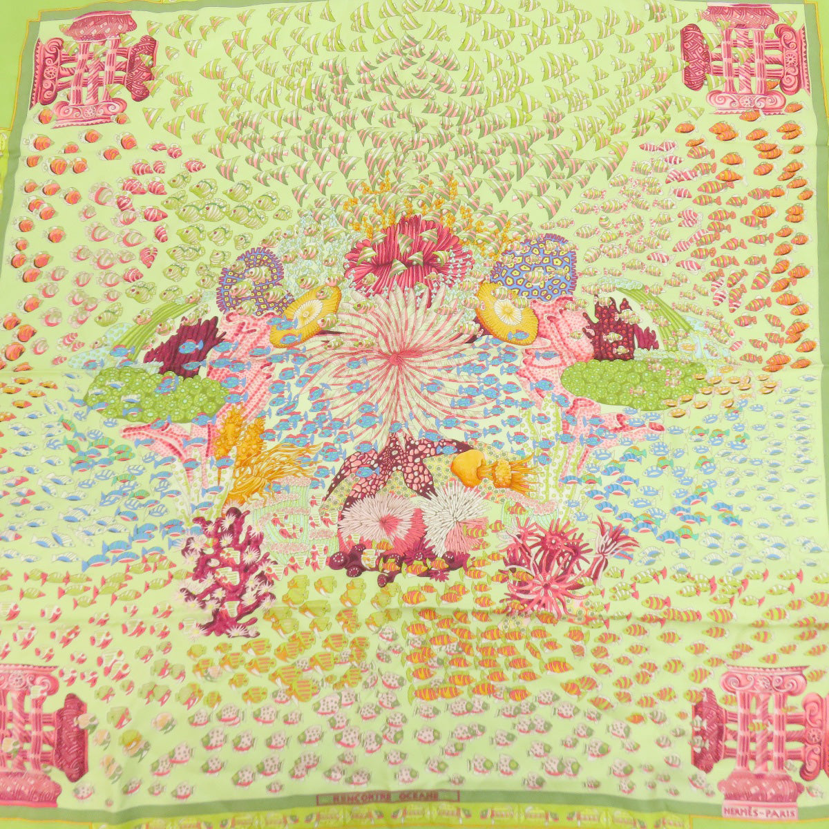 HERMES Carre90 Atlantic Encounter Scarf Silk Ladies [Used]