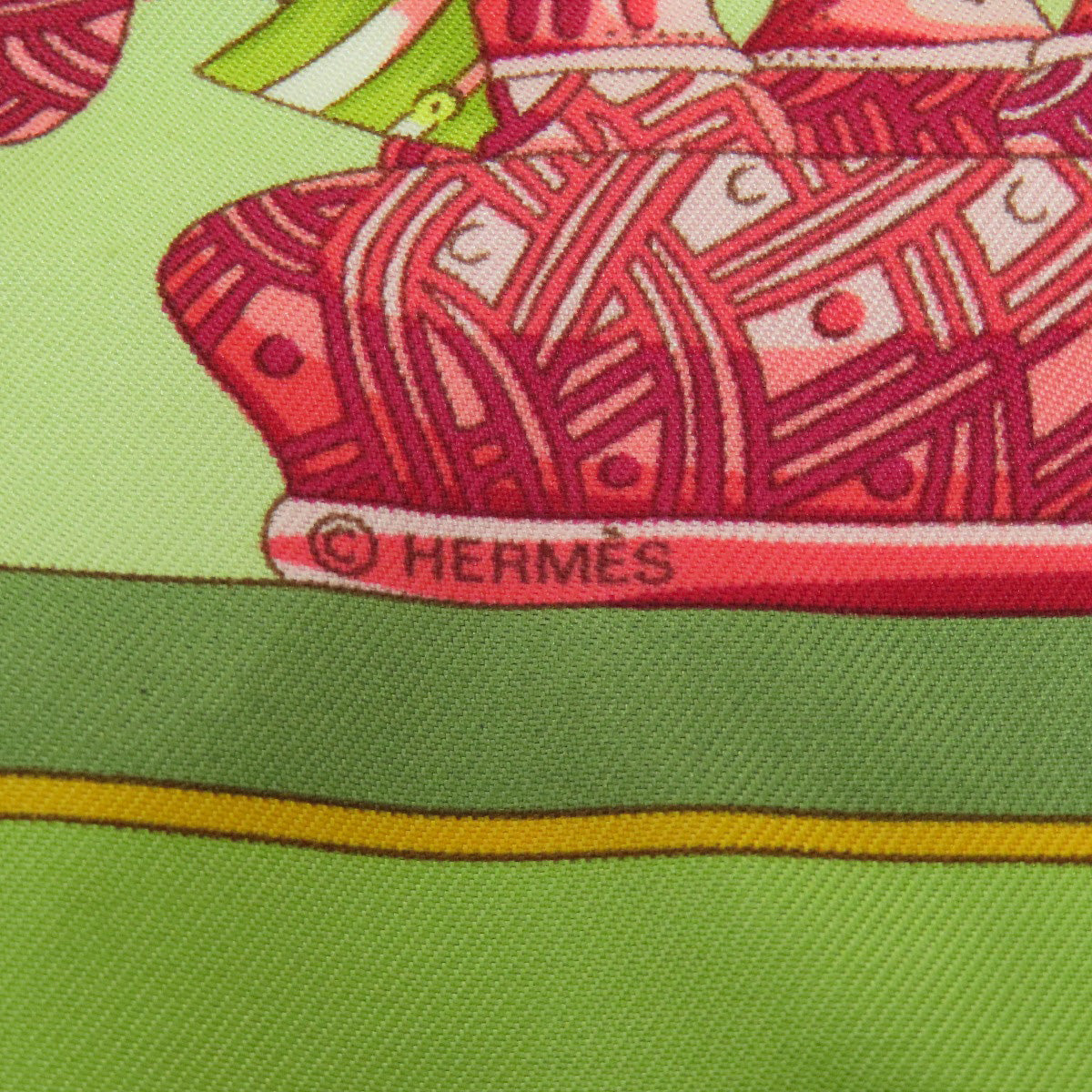 HERMES Carre90 Atlantic Encounter Scarf Silk Ladies [Used]