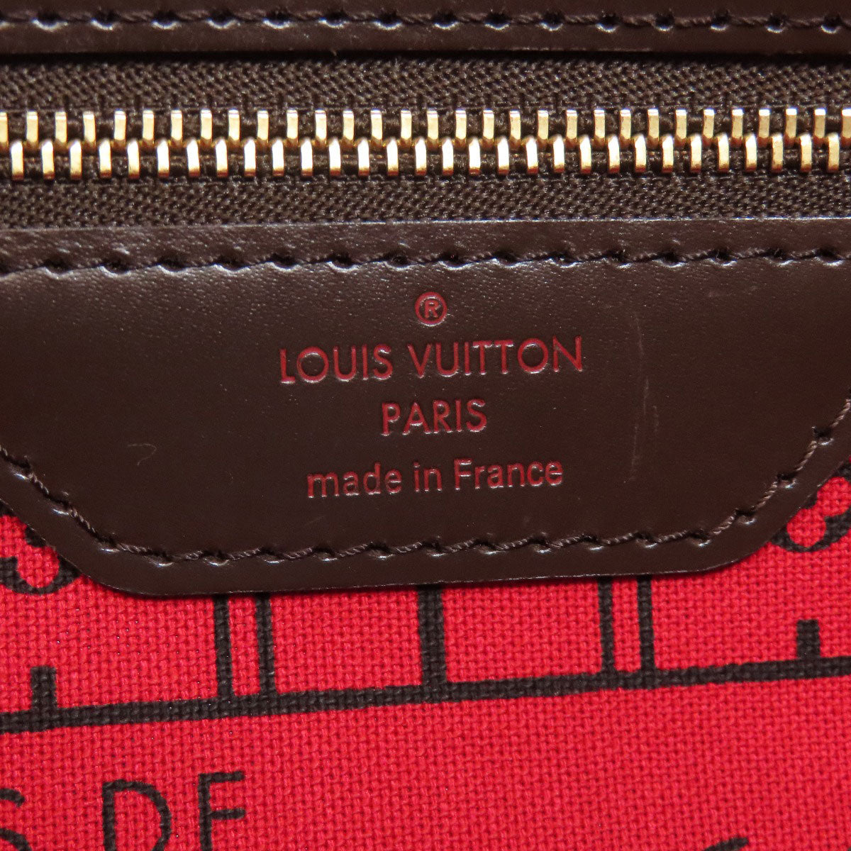 LOUIS VUITTON N51109 Never full PM Handbag Damier canvas Ladies [Used]