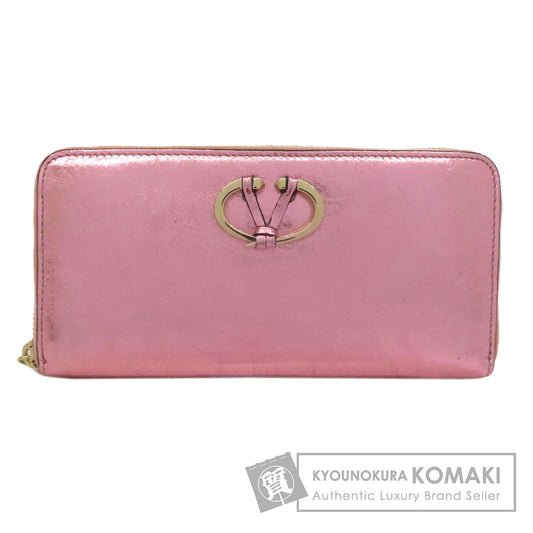 VALENTINO V logo Long wallet (with coin pocket) Calf Ladies [Used]