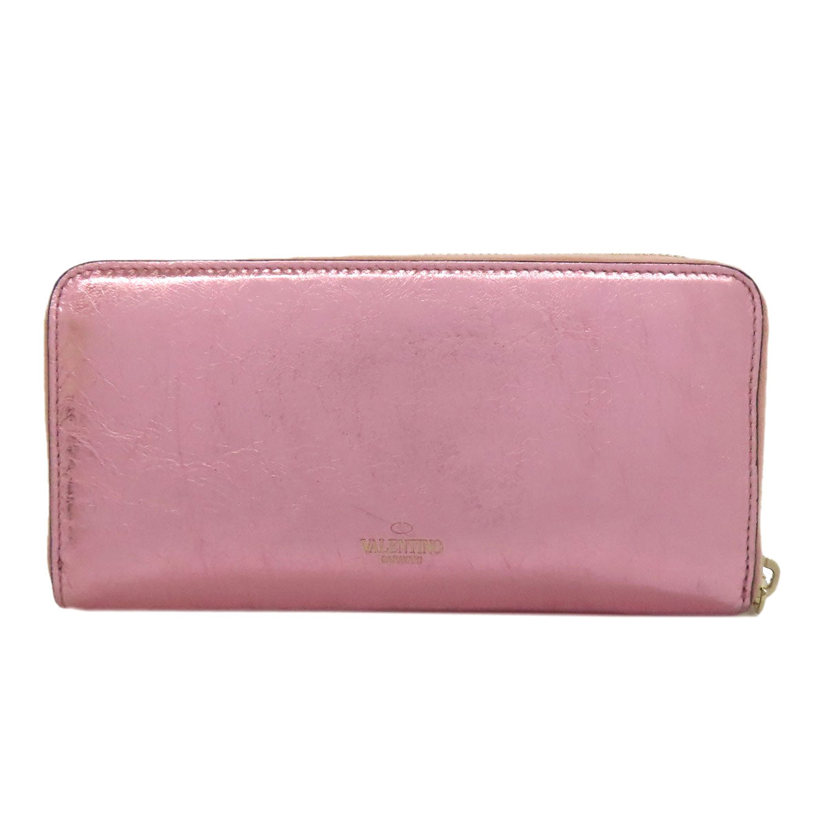 VALENTINO V logo Long wallet (with coin pocket) Calf Ladies [Used]