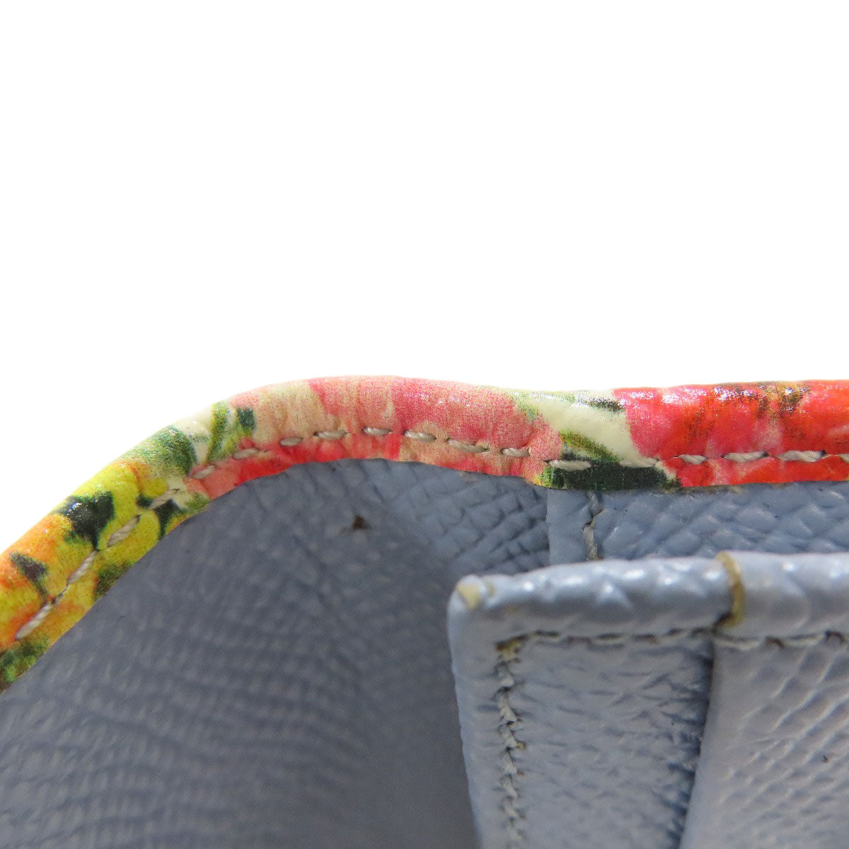 CHRISTIAN DIOR flour Card Case Leather Ladies [Used]