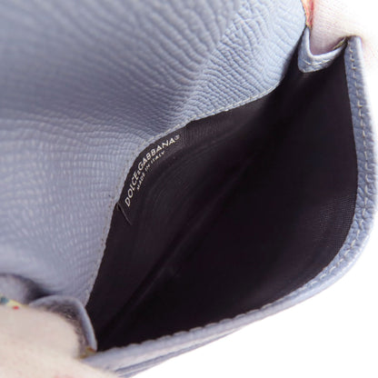 CHRISTIAN DIOR flour Card Case Leather Ladies [Used]