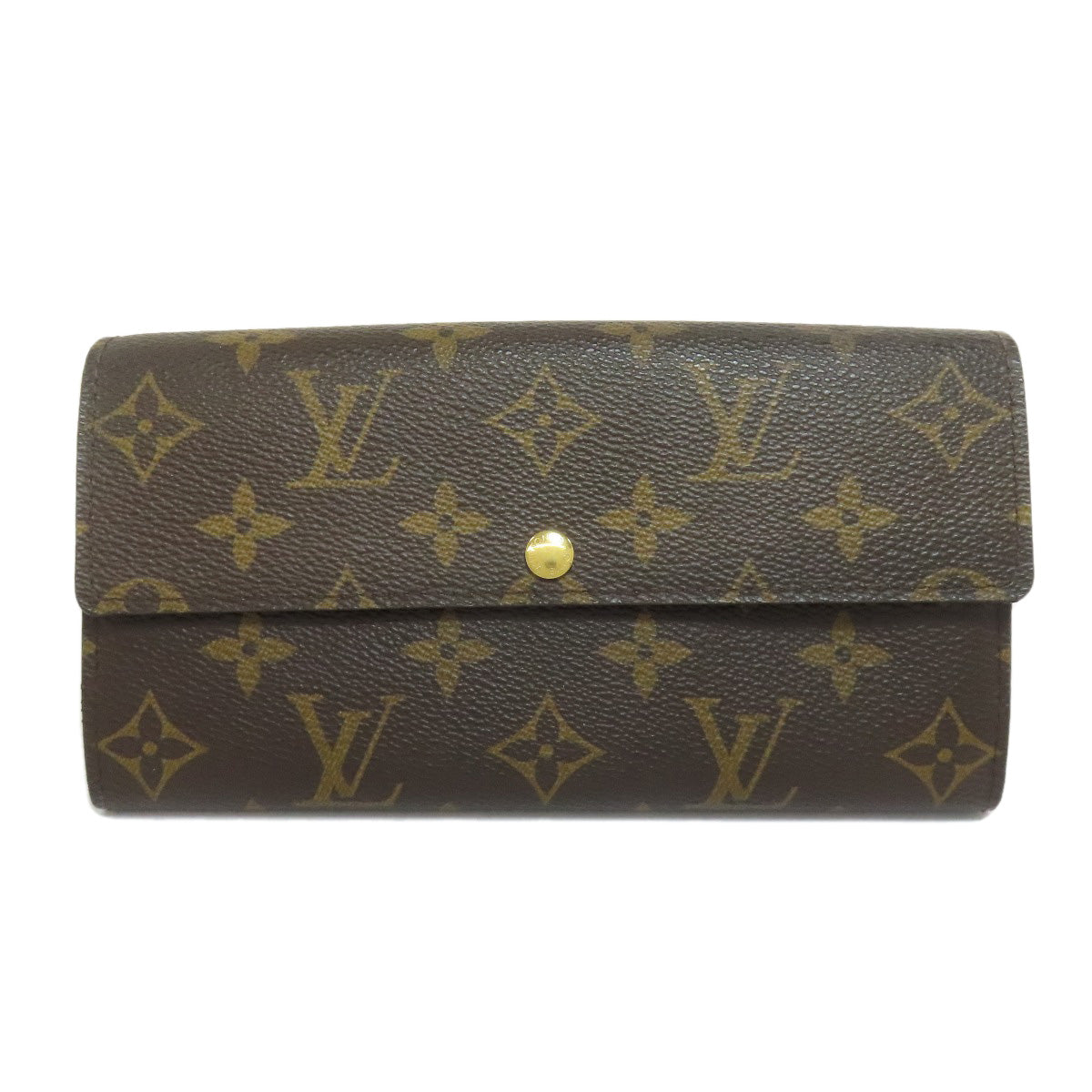 LOUIS VUITTON M60232 Portefeiulle Â· Sarah Fullri Long wallet (with coin pocket) Monogram canvas Ladies [Used]