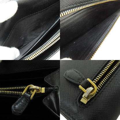 PRADA logo Long wallet (with coin pocket) Safiano Ladies [Used]
