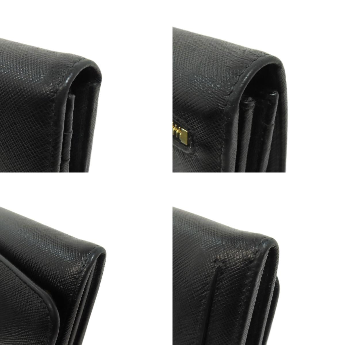 PRADA logo Long wallet (with coin pocket) Safiano Ladies [Used]