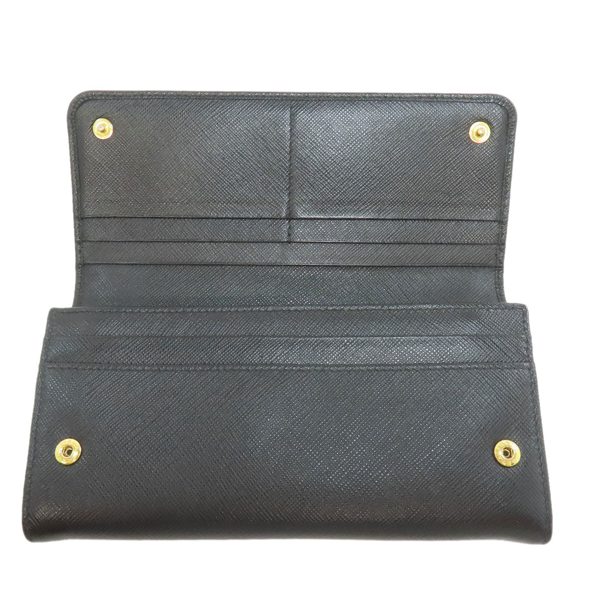 PRADA logo Long wallet (with coin pocket) Safiano Ladies [Used]