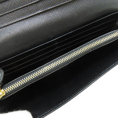 PRADA logo Long wallet (with coin pocket) Safiano Ladies [Used]