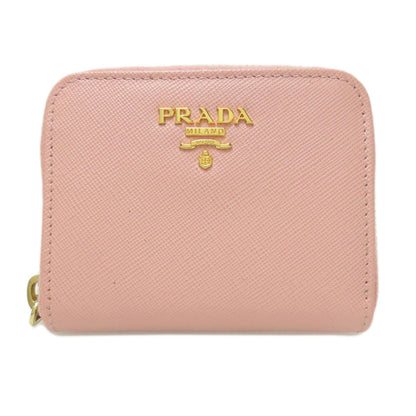 PRADA Saffiano Logo Hardware coin purse Leather Ladies [Used]