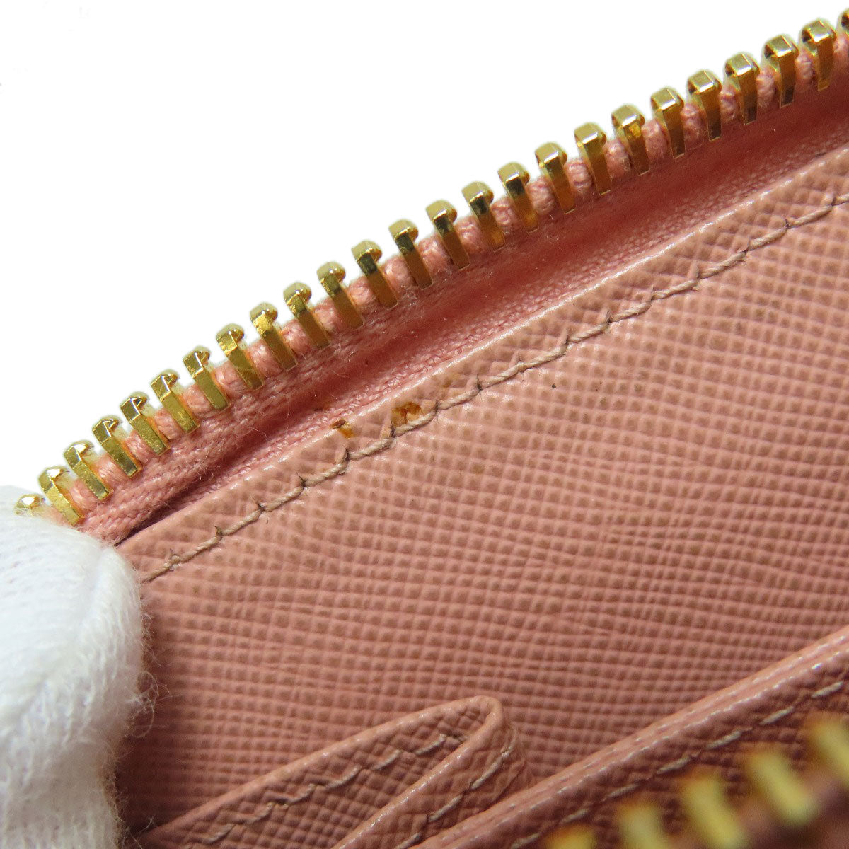 PRADA Saffiano Logo Hardware coin purse Leather Ladies [Used]