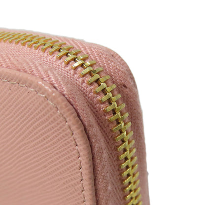 PRADA Saffiano Logo Hardware coin purse Leather Ladies [Used]