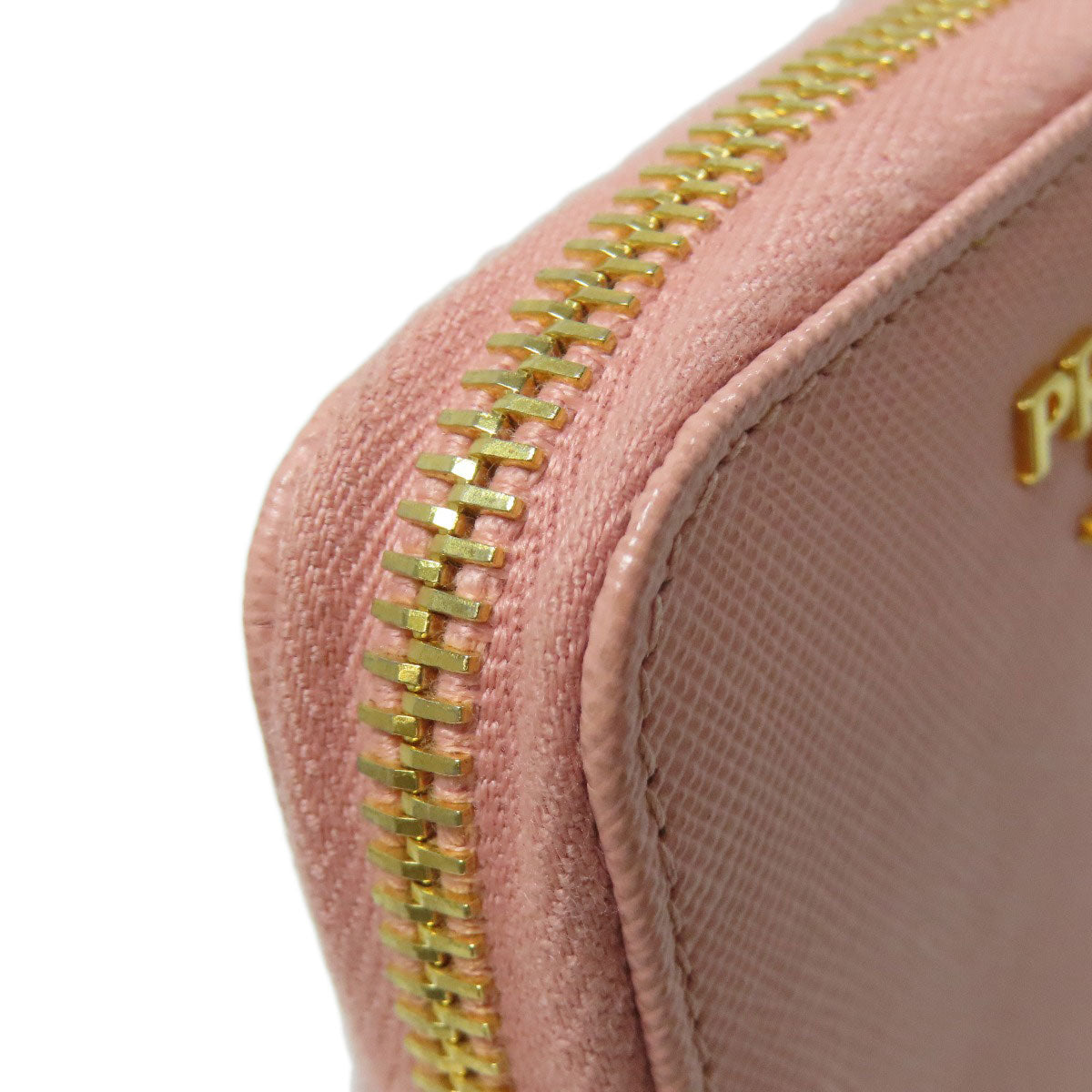 PRADA Saffiano Logo Hardware coin purse Leather Ladies [Used]