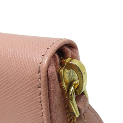 PRADA Saffiano Logo Hardware coin purse Leather Ladies [Used]