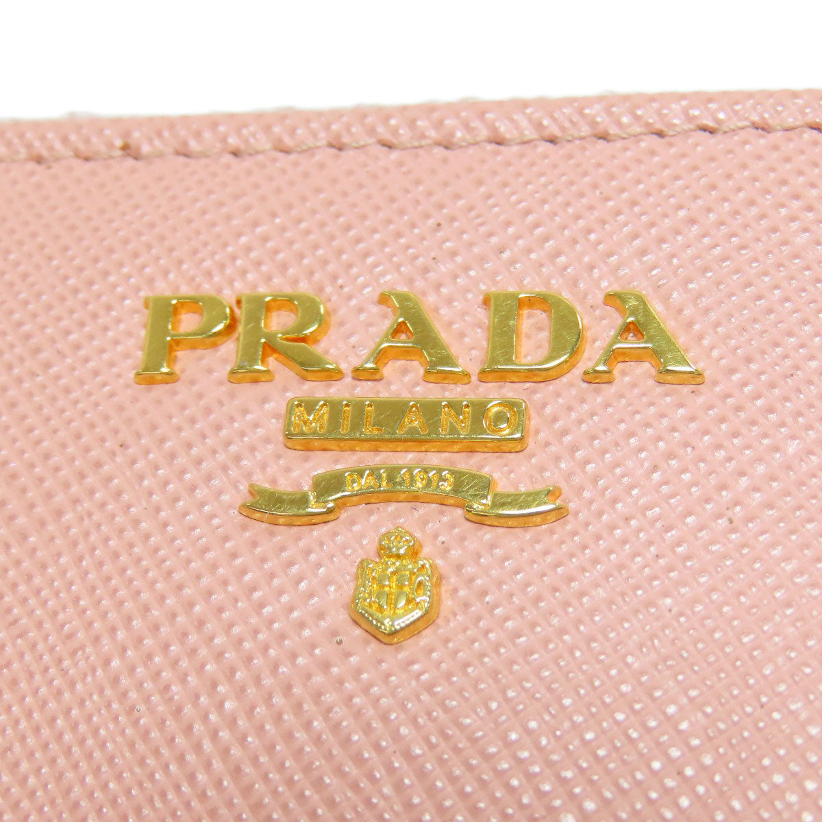 PRADA Saffiano Logo Hardware coin purse Leather Ladies [Used]