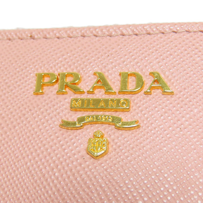 PRADA Saffiano Logo Hardware coin purse Leather Ladies [Used]
