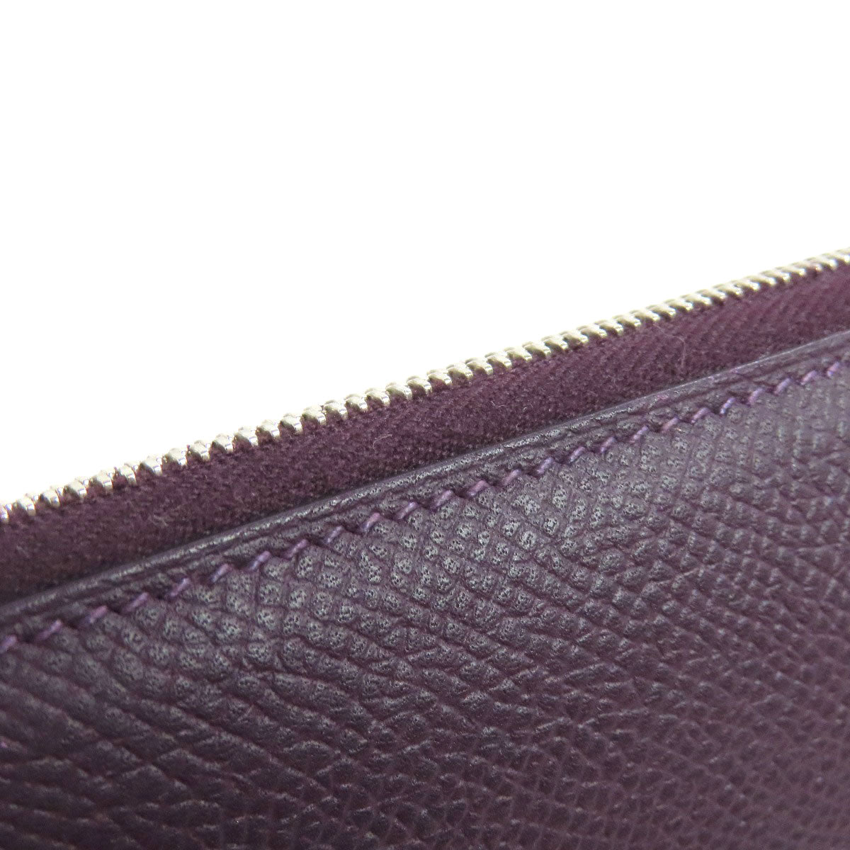 HERMES Azap Silkin Long SilverHardware Long wallet (with coin pocket) Epsom Ladies [Used]