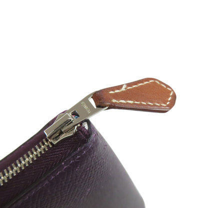 HERMES Azap Silkin Long SilverHardware Long wallet (with coin pocket) Epsom Ladies [Used]