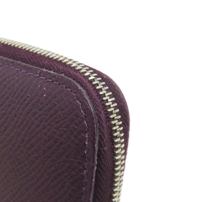 HERMES Azap Silkin Long SilverHardware Long wallet (with coin pocket) Epsom Ladies [Used]