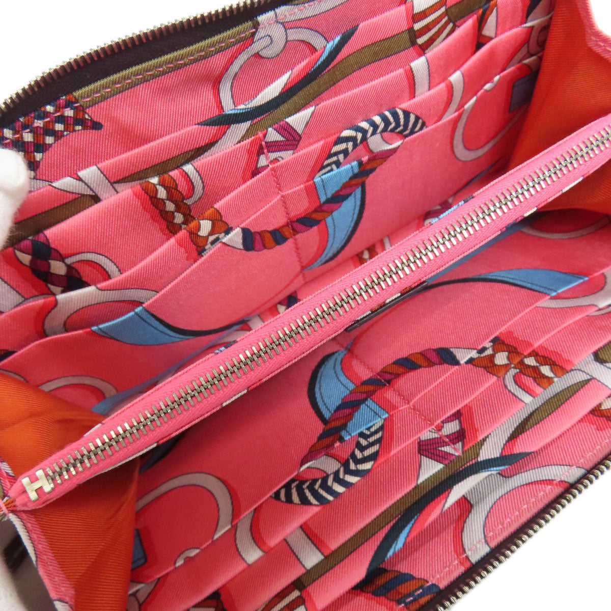 HERMES Azap Silkin Long SilverHardware Long wallet (with coin pocket) Epsom Ladies [Used]