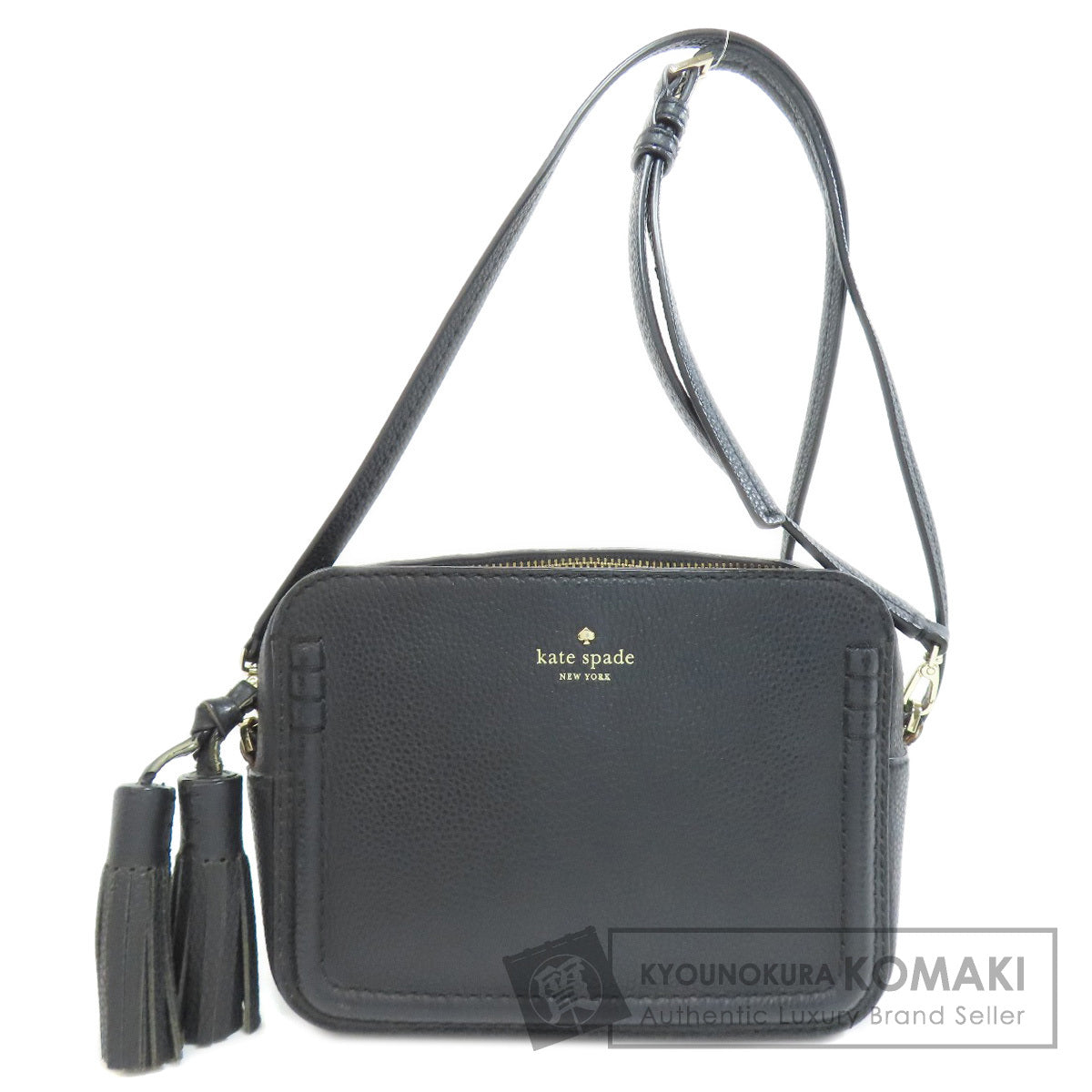 kate spade logo Shoulder Bag Leather Ladies [Used]