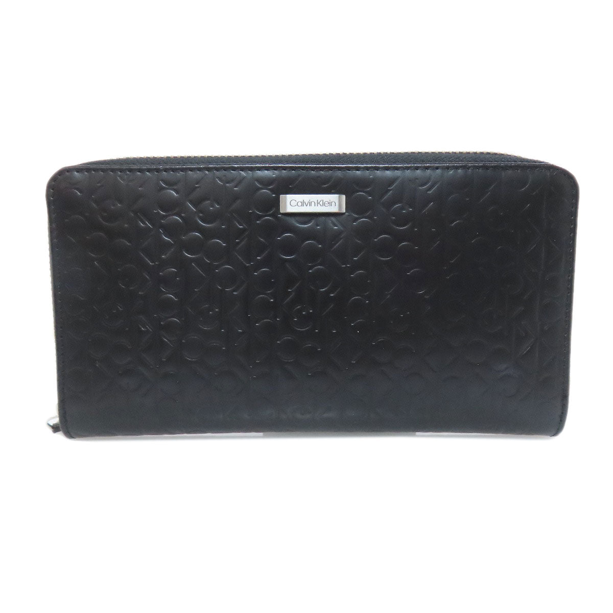 Calvin Klein logo Long wallet (with coin pocket) Leather Ladies [Used]