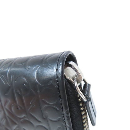 Calvin Klein logo Long wallet (with coin pocket) Leather Ladies [Used]
