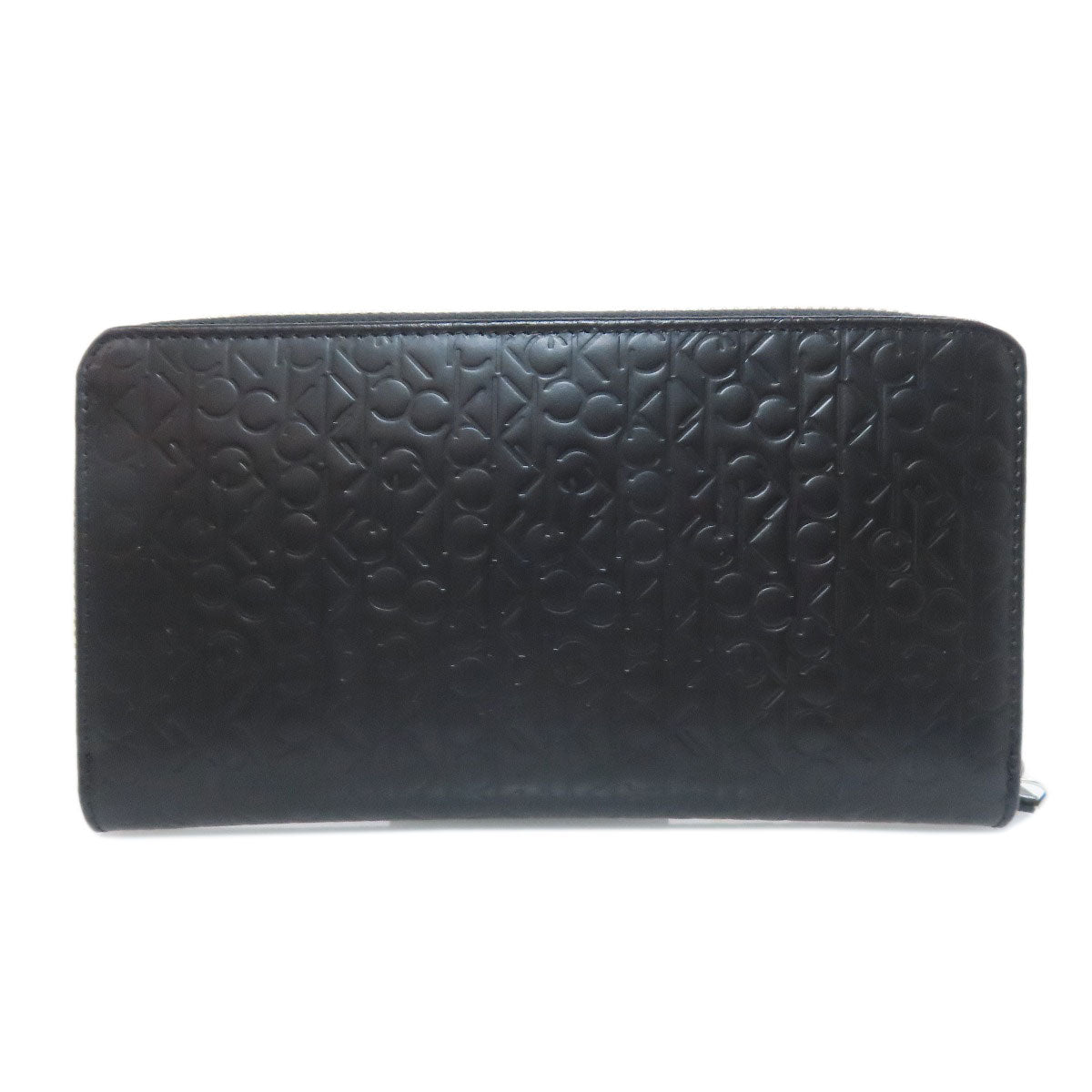 Calvin Klein logo Long wallet (with coin pocket) Leather Ladies [Used]