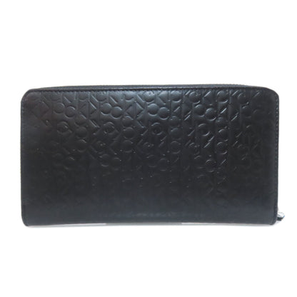 Calvin Klein logo Long wallet (with coin pocket) Leather Ladies [Used]