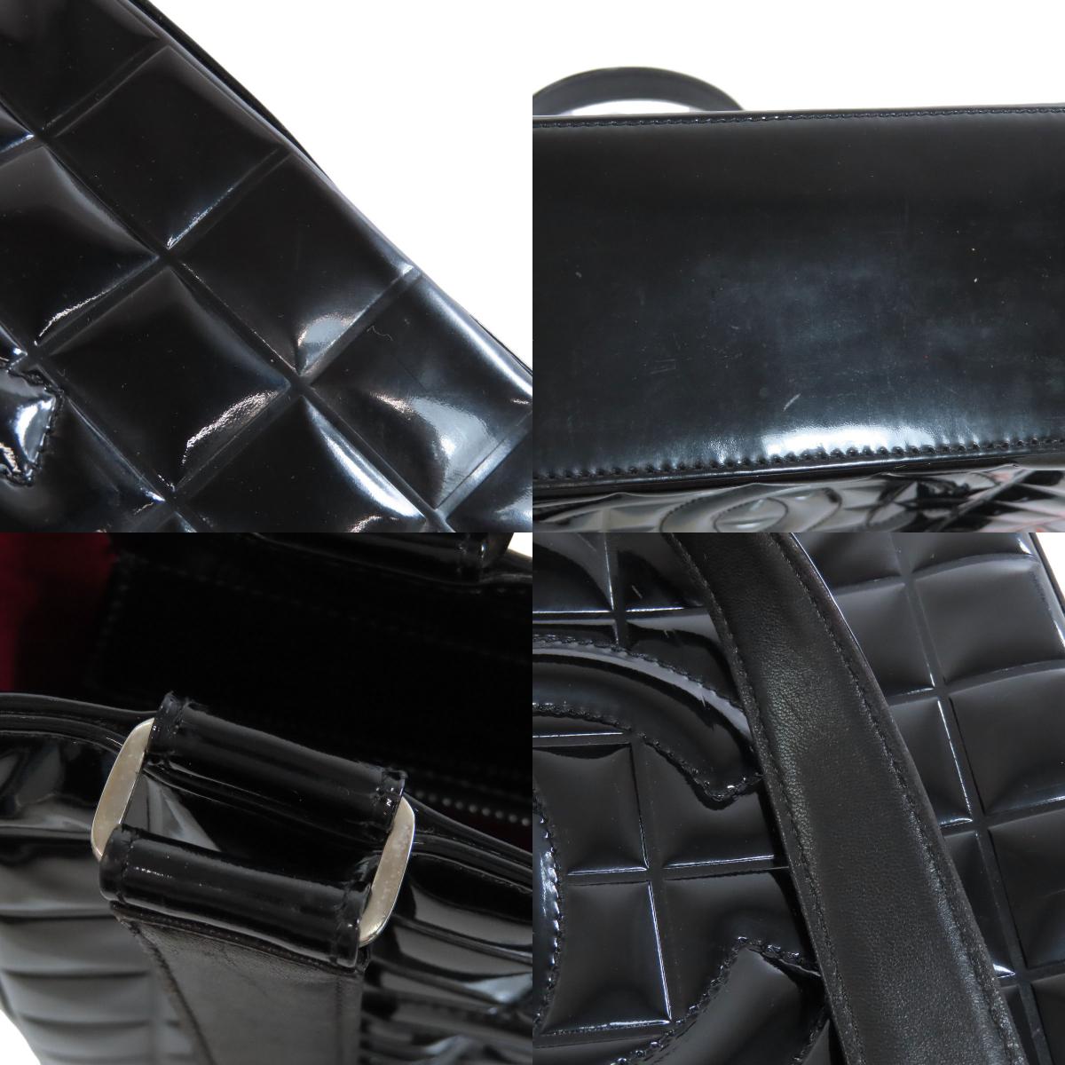 CHANEL Choco Bar SilverHardware Tote Bag Enamel Ladies [Used]