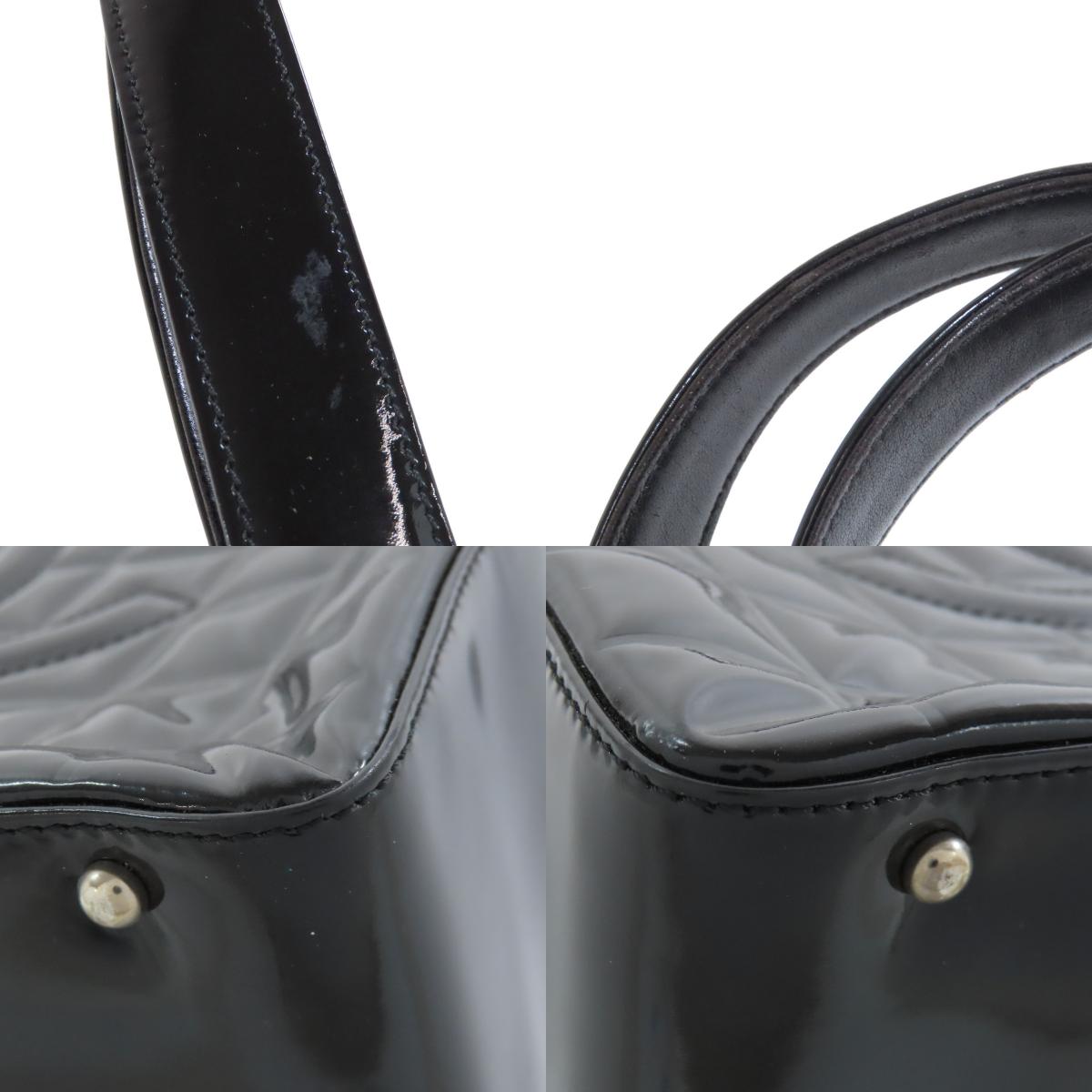 CHANEL Choco Bar SilverHardware Tote Bag Enamel Ladies [Used]