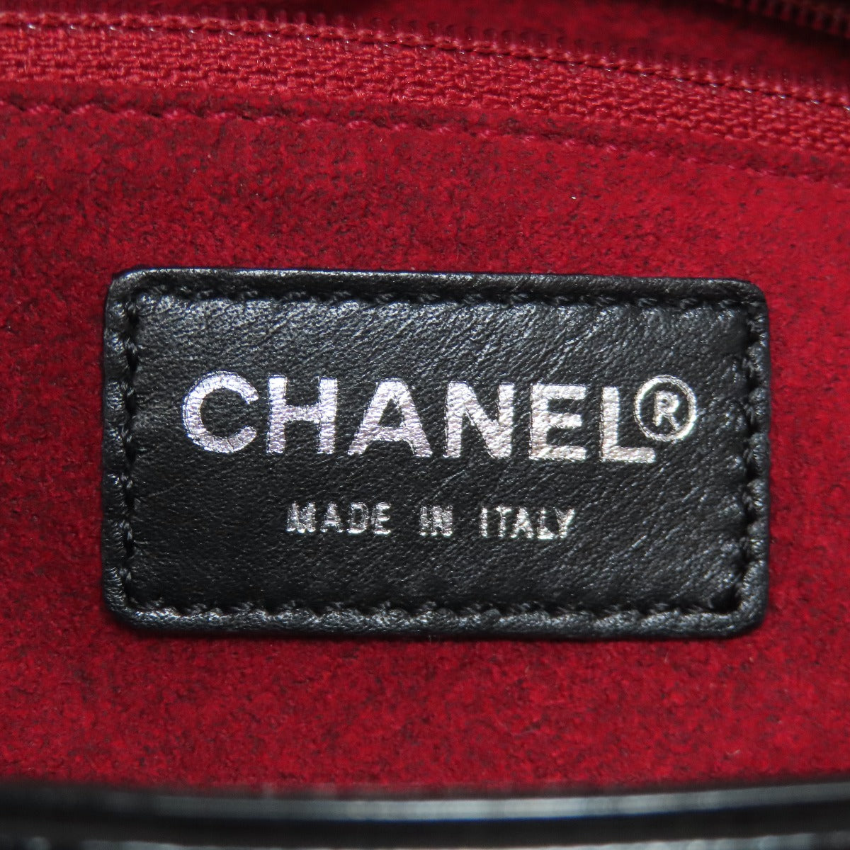 CHANEL Choco Bar SilverHardware Tote Bag Enamel Ladies [Used]