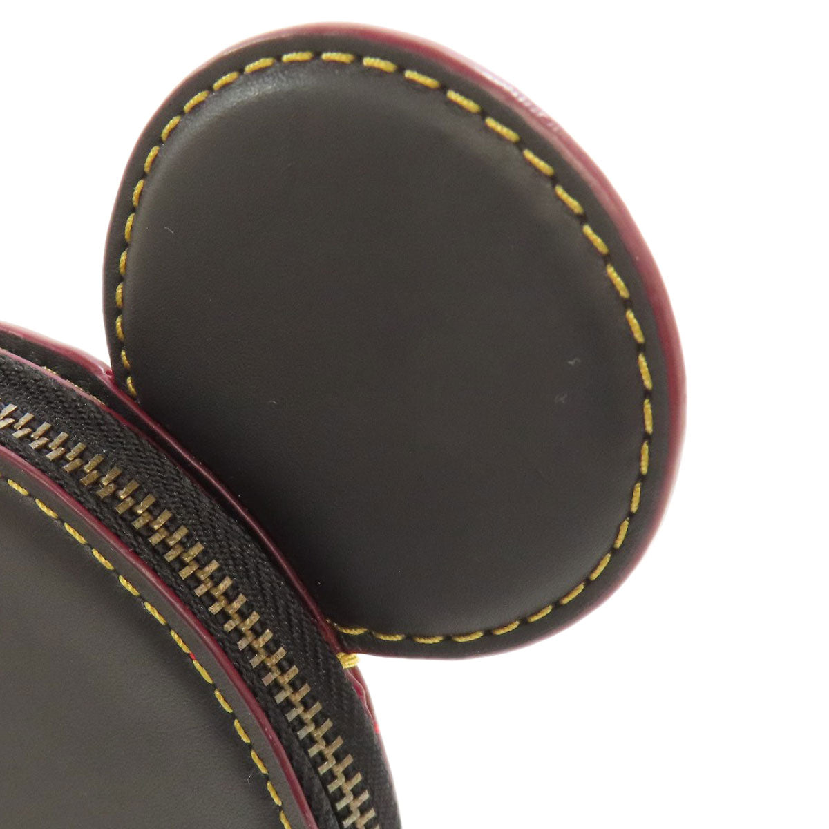 COACH F59071 ディズニーコラボ ミッキー coin purse Leather Ladies [Used]