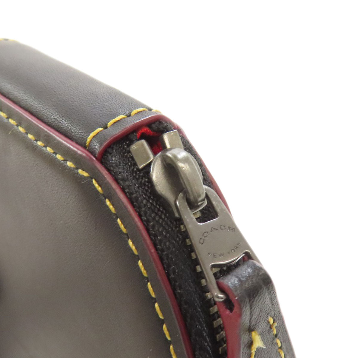 COACH F59071 ディズニーコラボ ミッキー coin purse Leather Ladies [Used]