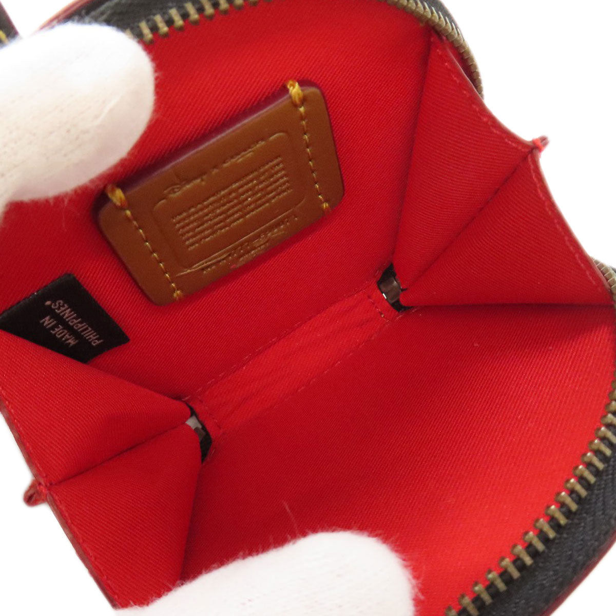 COACH F59071 ディズニーコラボ ミッキー coin purse Leather Ladies [Used]