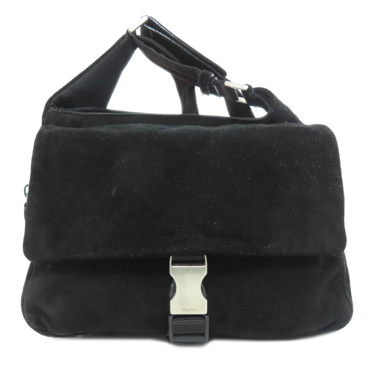 PRADA logo Shoulder Bag Suede Ladies [Used]