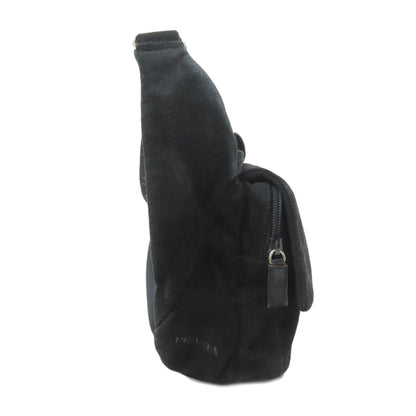 PRADA logo Shoulder Bag Suede Ladies [Used]