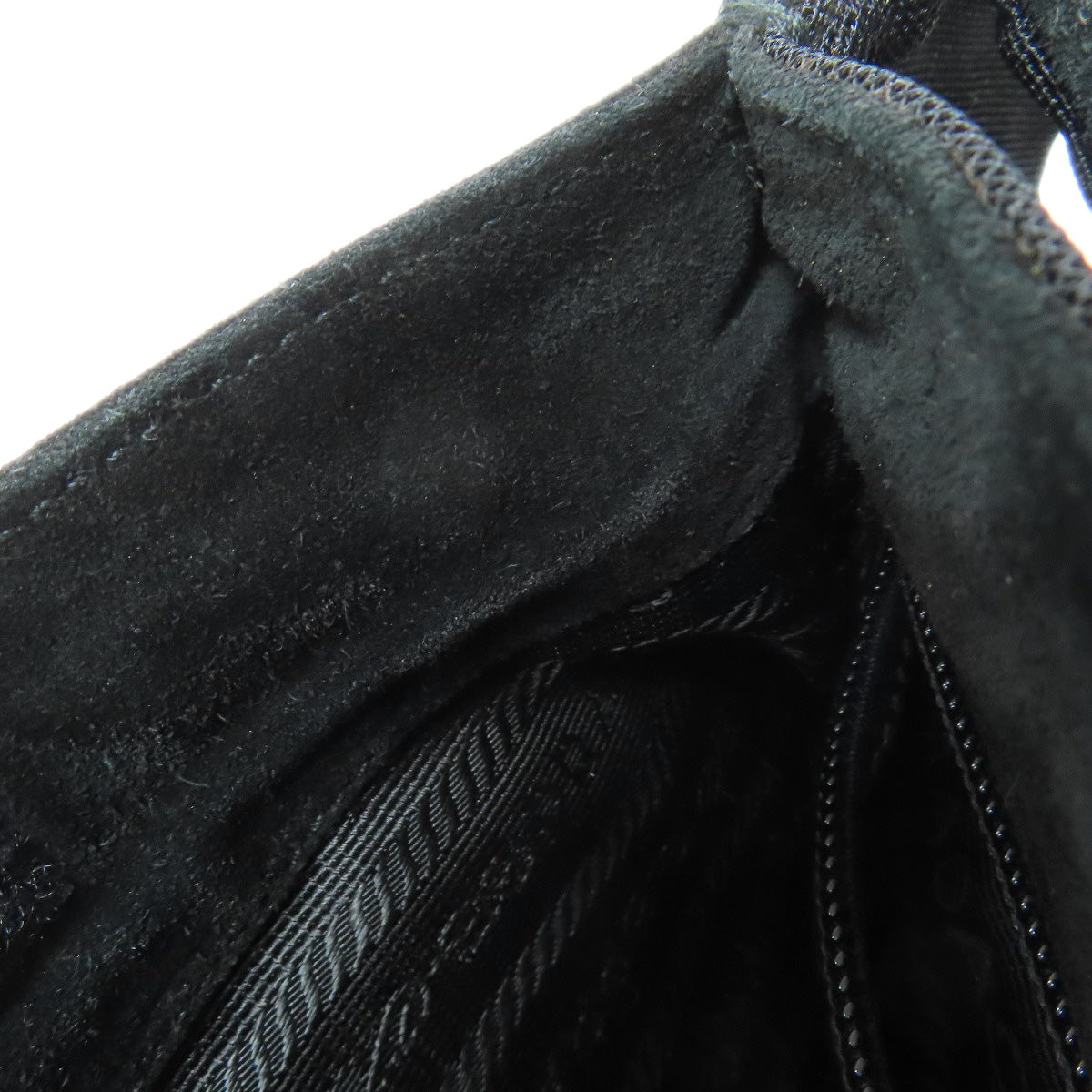 PRADA logo Shoulder Bag Suede Ladies [Used]