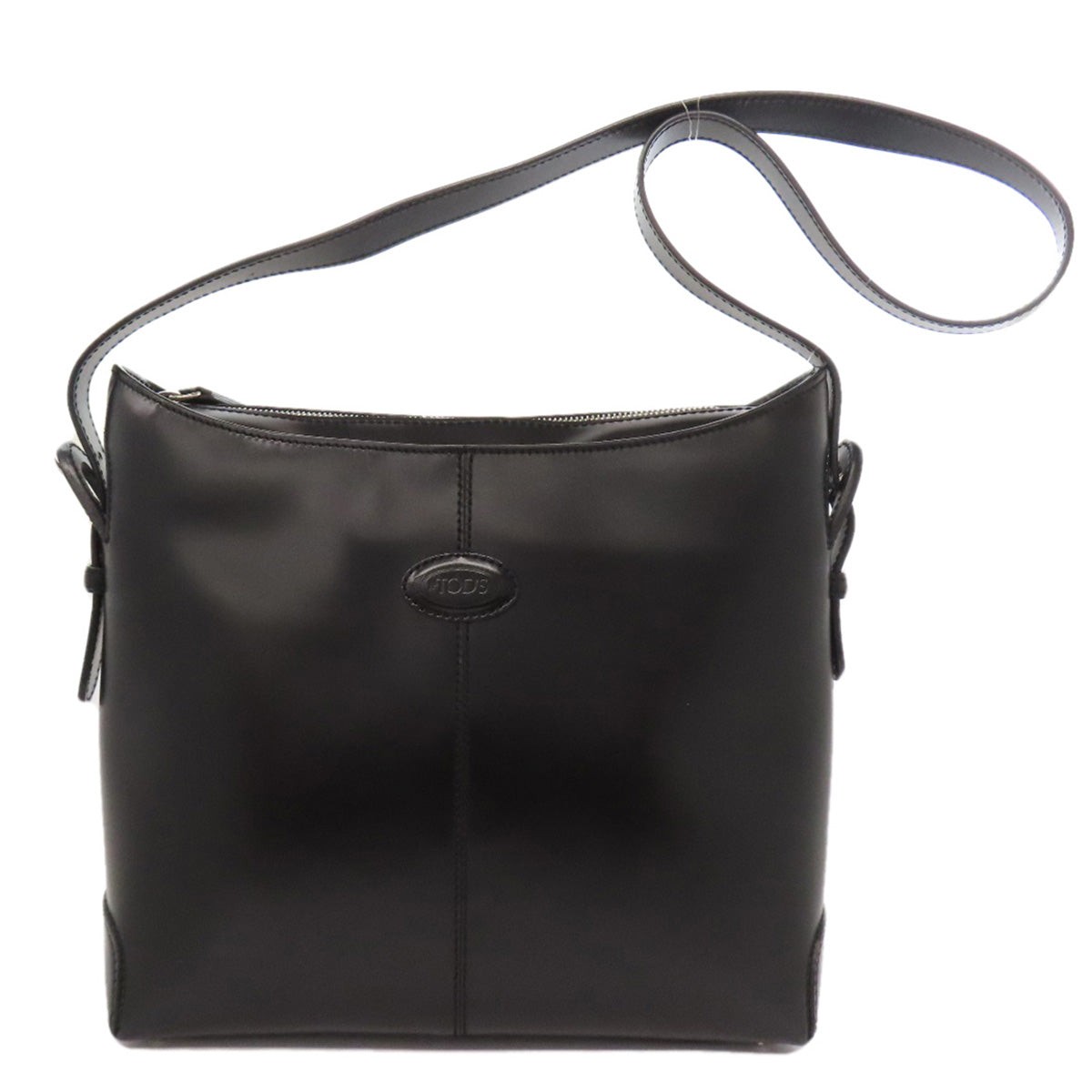 TODS logo Shoulder Bag Leather Ladies [Used]