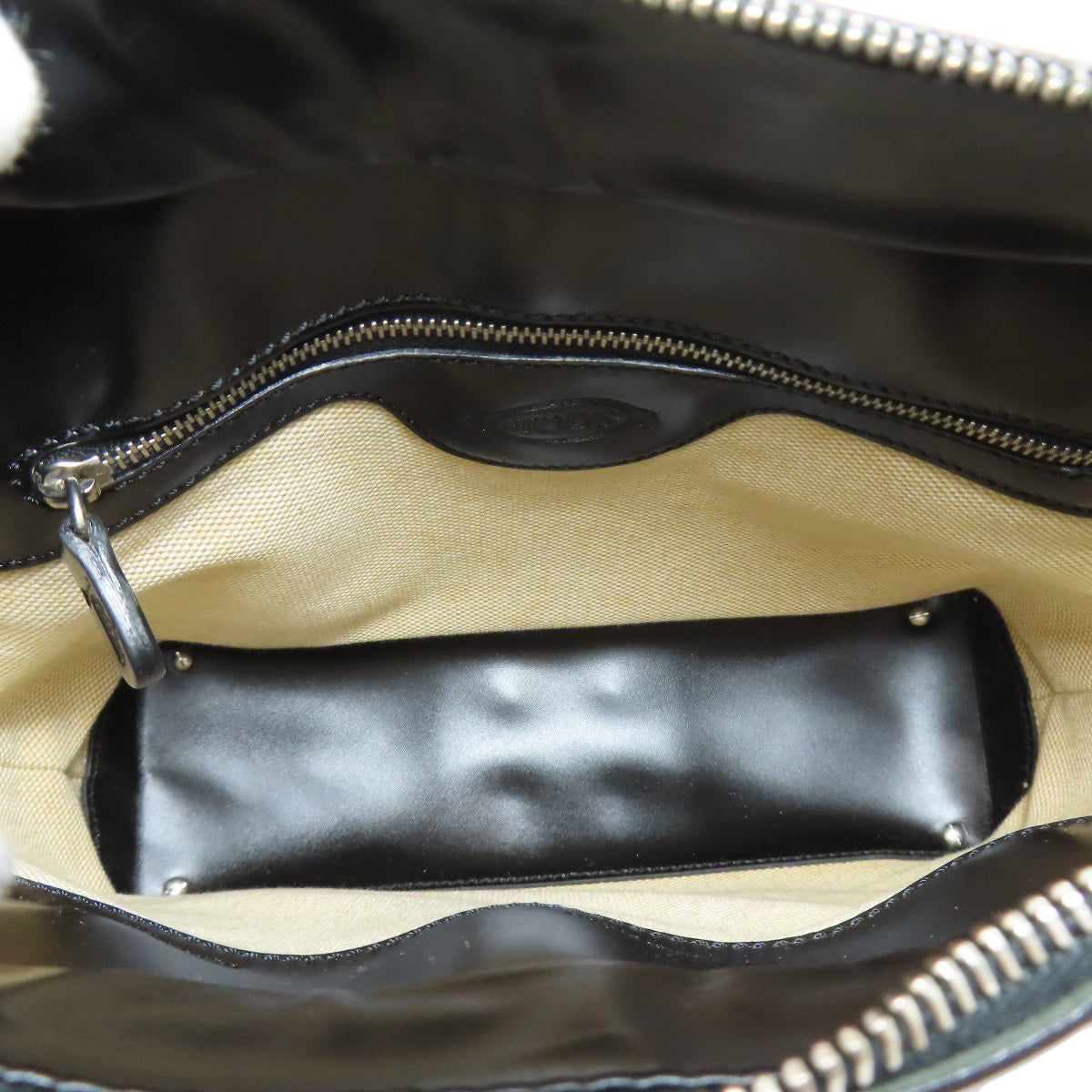 TODS logo Shoulder Bag Leather Ladies [Used]