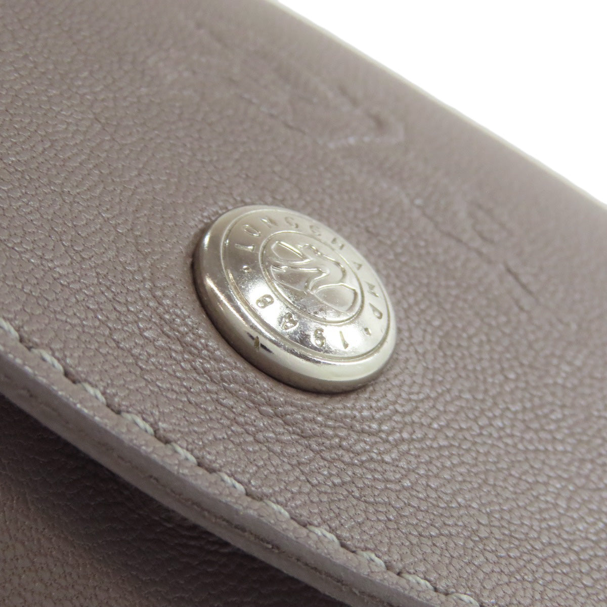 Longchamp logo Shoulder Bag Leather Ladies [Used]