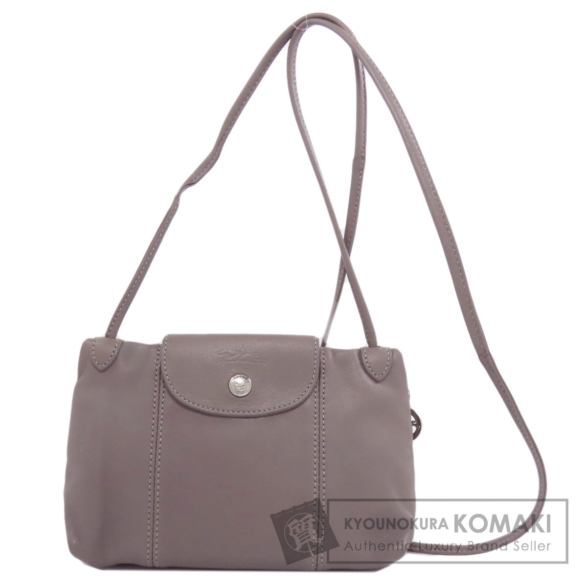 Longchamp logo Shoulder Bag Leather Ladies [Used]