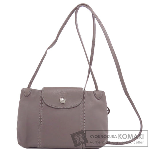 Longchamp logo Shoulder Bag Leather Ladies [Used]