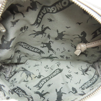 Longchamp logo Shoulder Bag Leather Ladies [Used]