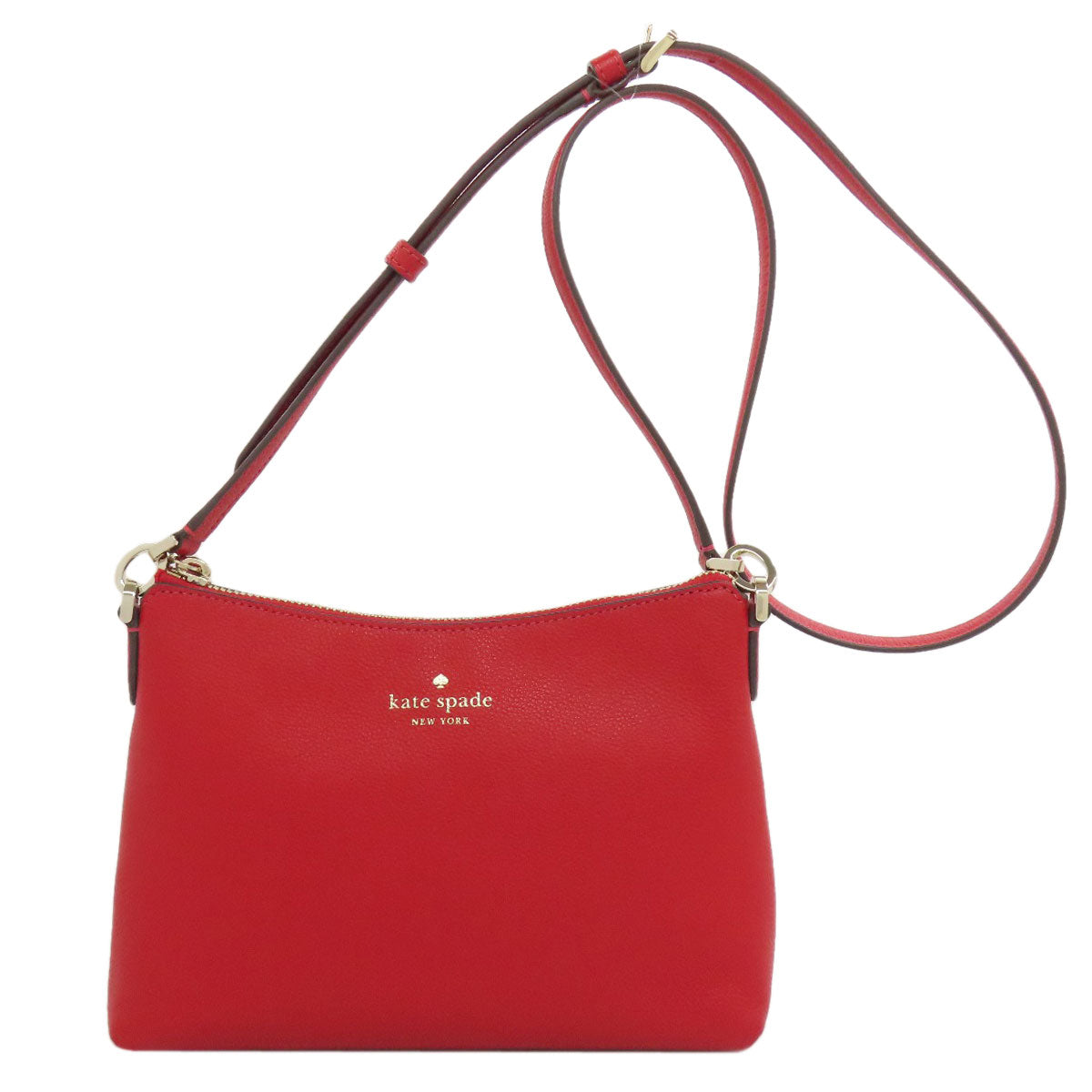 kate spade logo Shoulder Bag Leather Ladies [Used]