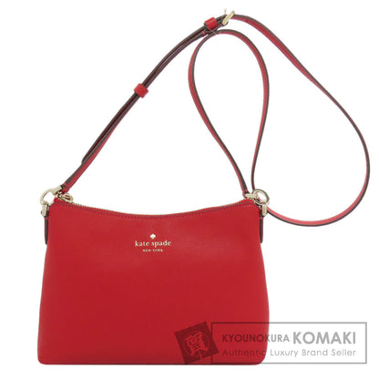 kate spade logo Shoulder Bag Leather Ladies [Used]