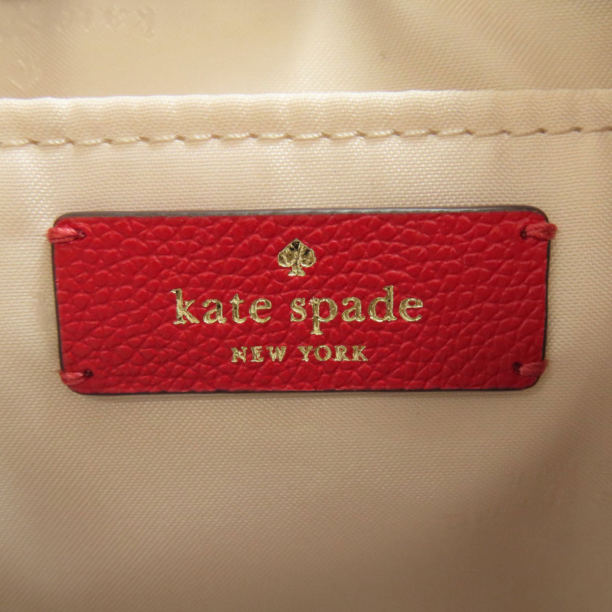 kate spade logo Shoulder Bag Leather Ladies [Used]
